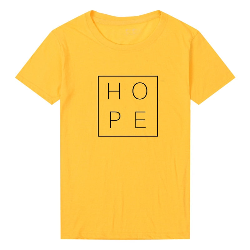 Women's T Shirt Faith Hope | Tee Gift Woman Short Sleeve Cotton Tops - Vintage tees for Women